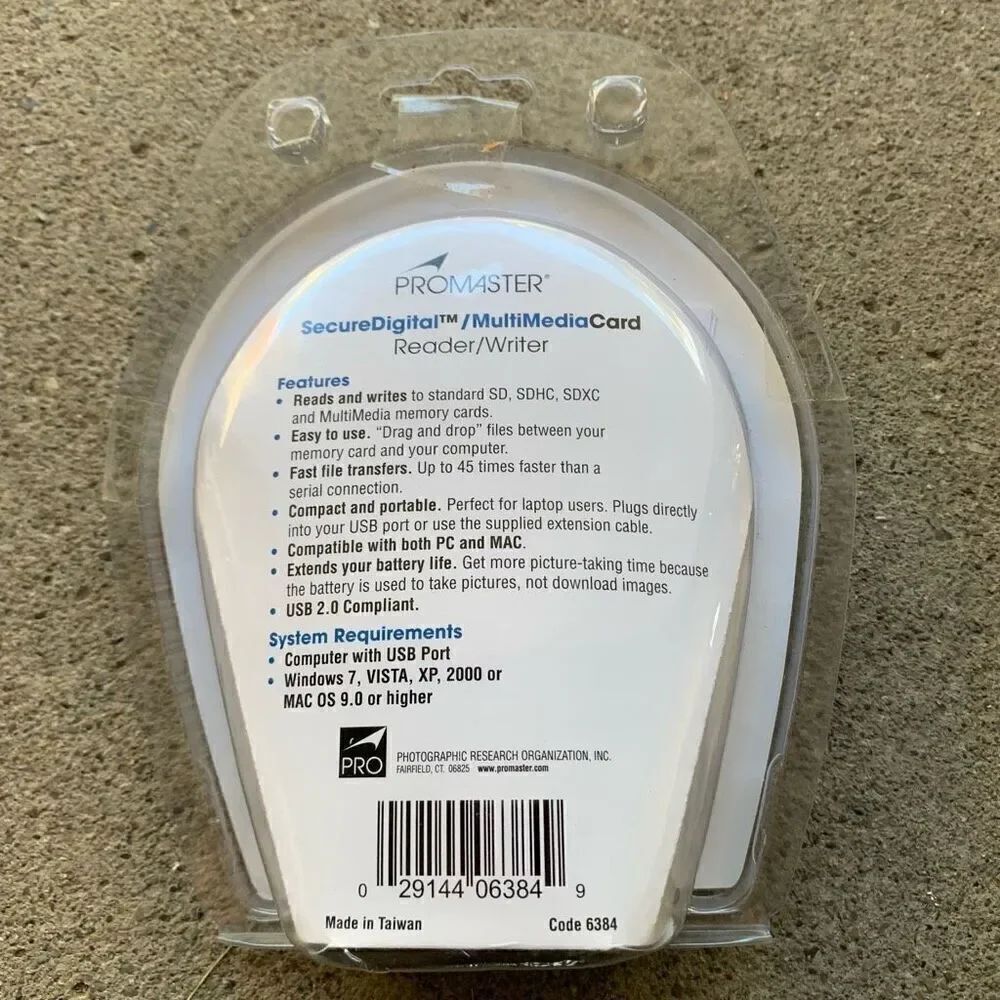ProMaster Secure Digital/MultiMedia Card Reader/Writer Code 6384 *New* - Picture 3 of 4